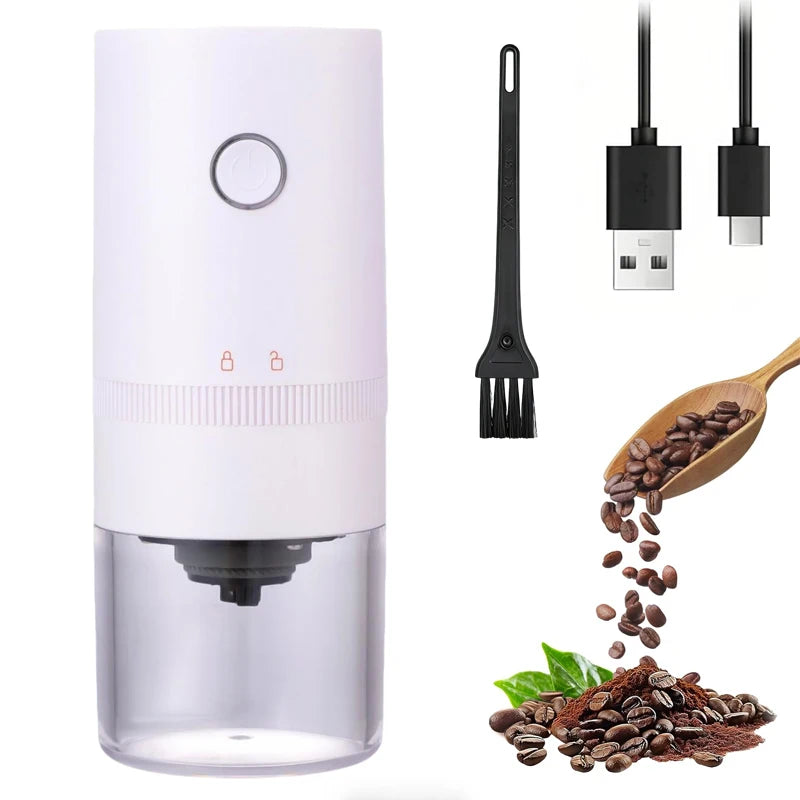 Small Cordless Mini Coffee Bean Grinder Portable USB Electric Rechargeable Coffee Grinder for Coffee Bean