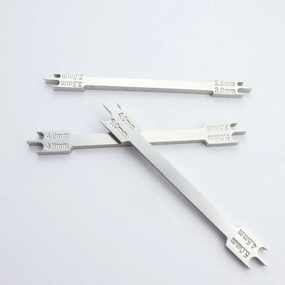 2.0-6.0mm 3Pcs Set Dental Bracket Gauge Locator Dental Orthodontic Tool Stainless Steel Bar Bracket Positioner