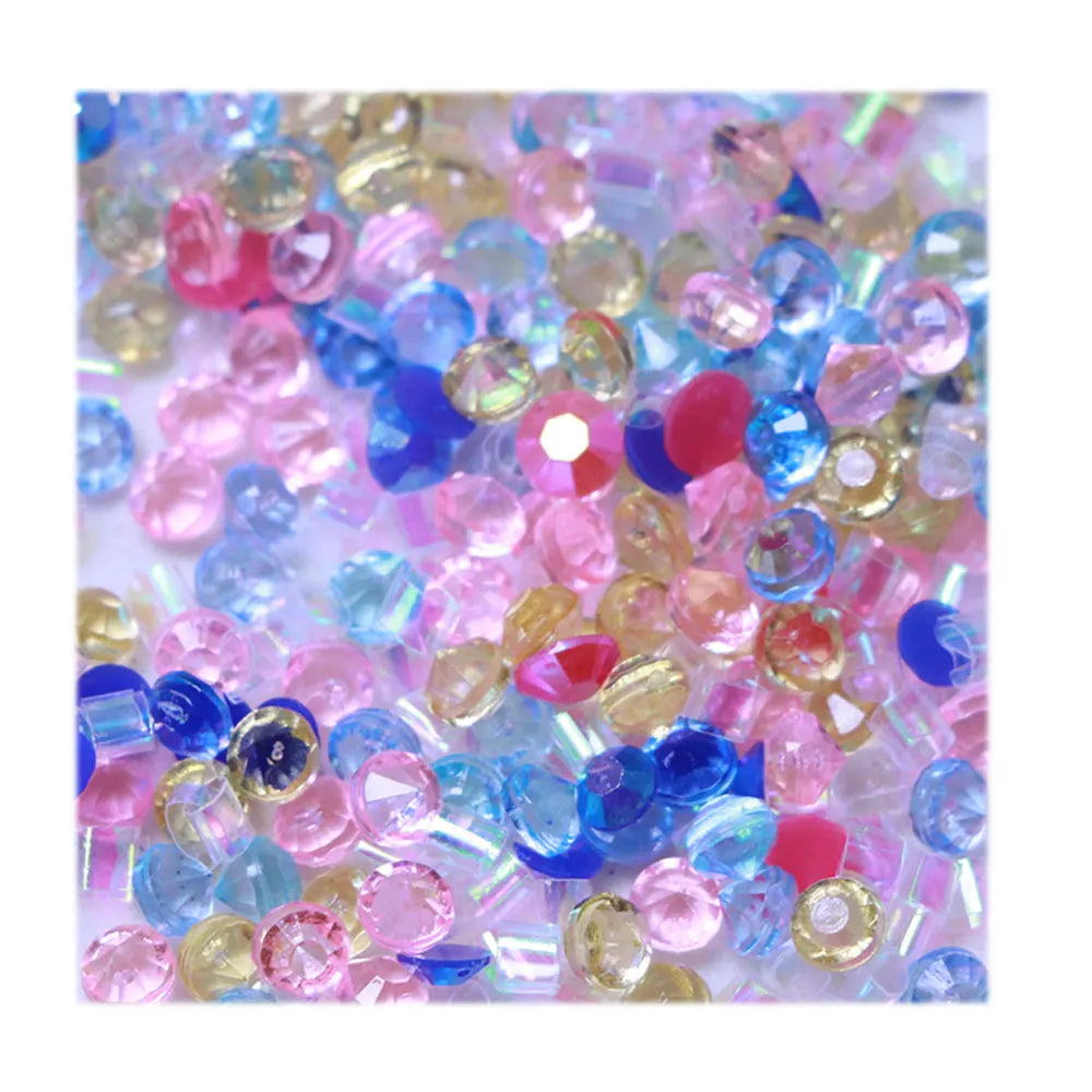 Jewel Bingsu Bead Mix Cab Confetti Party Throwing DecorationPlastic Crystal Design Confetti Ornament for  Holiday Decoration