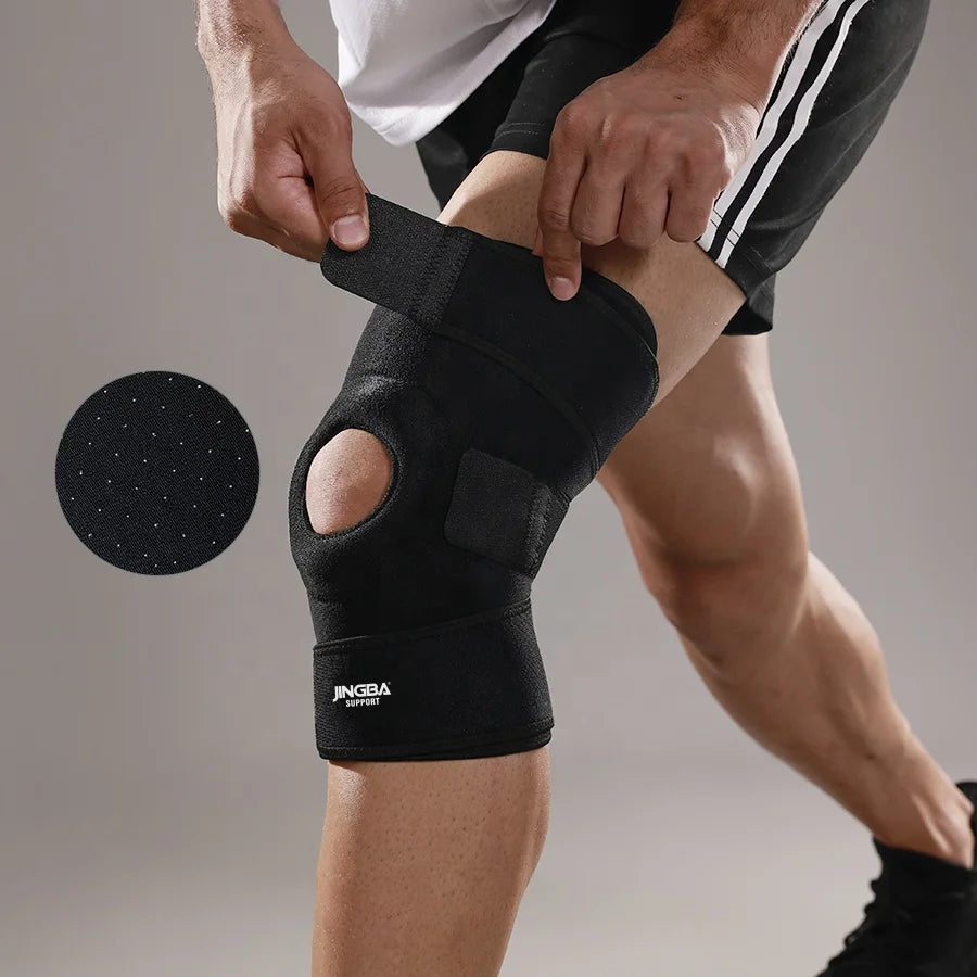 VBOSi 1 Piece Breathable Adjustable Knee Pad Support Patella Stabilizer with Ventilation Holes for Basketball