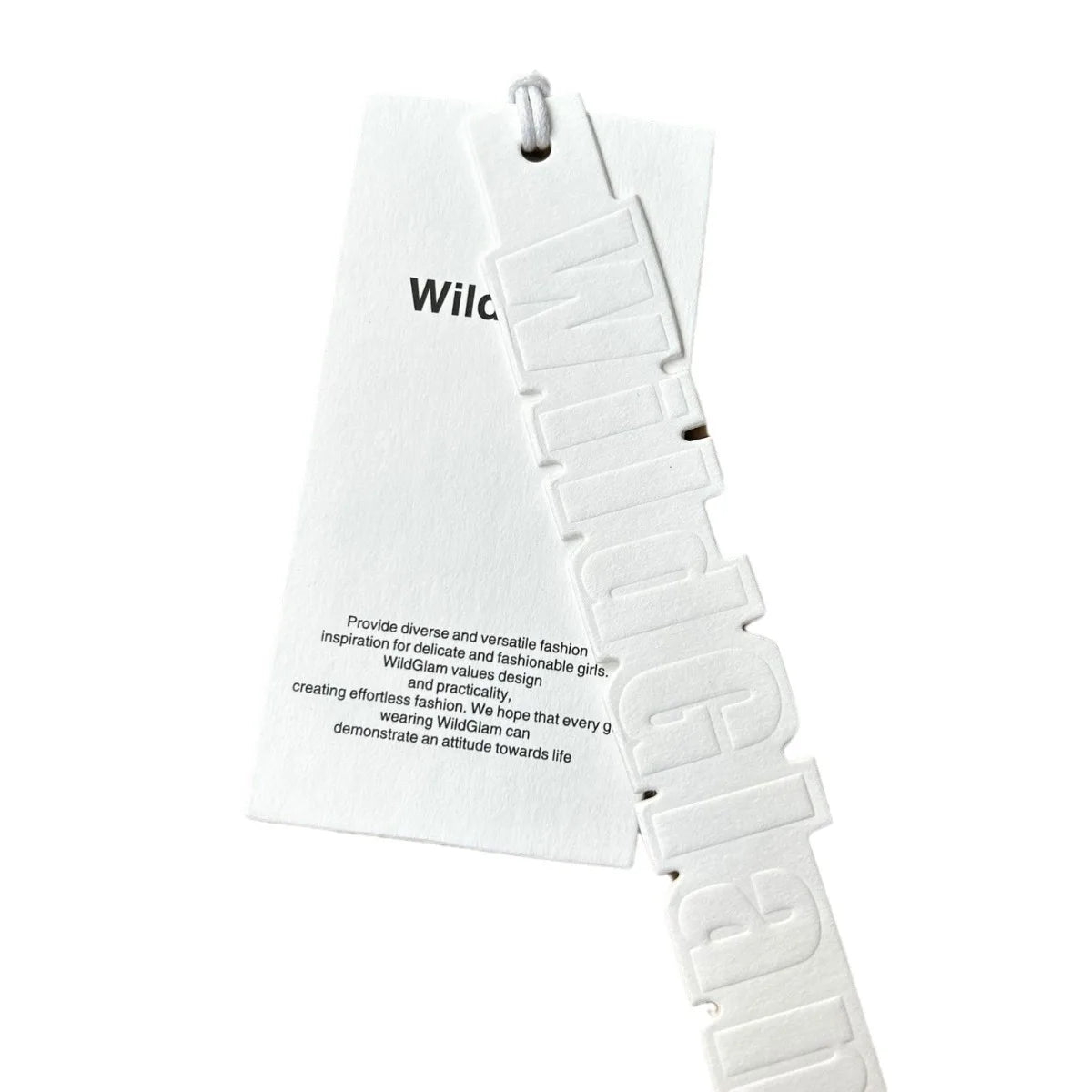 2025 Hot-Selling Custom Fashion Design logo Special Paper Strange Shape Tags Hang Tags with Rope for Clothing