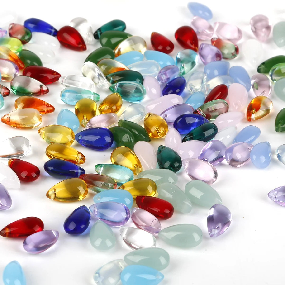 Water Drop Glass Czech Loose Beads Diy Handmade Jewelry Charm Pendants