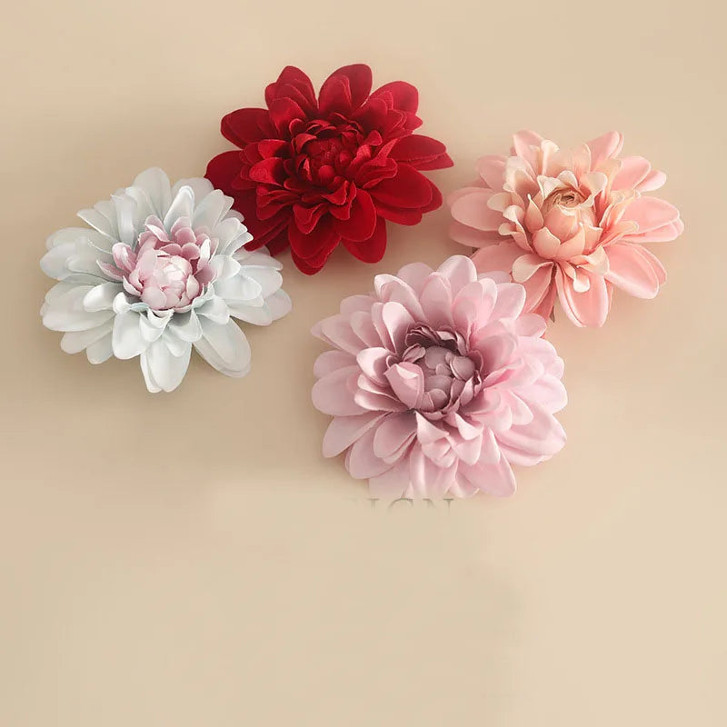 High Quality in Stock 3d Women Girls Hair Accessories Sweet Fabric Flower Hair Clips