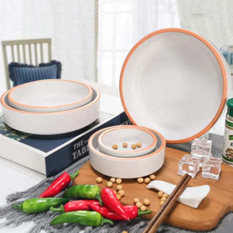 Wholesale Custom Concise Design Melamine Dinner Set Custom Size and Color Tableware From China Factory for Home or Hotel Use