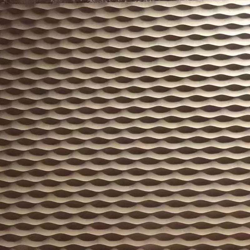 3d Waved MDF Wall Decorations Interior MDF Carved Wall Panelings  Art Textured Wood Grooved 3D Decorative MDF Bent