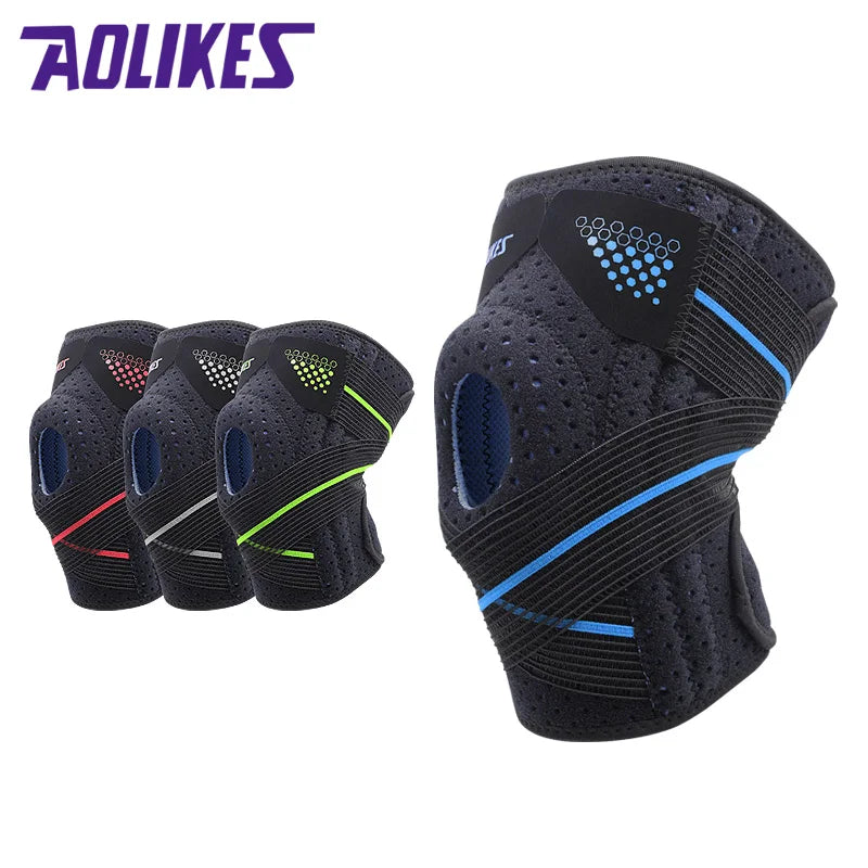 Aolikes Adjustable Neoprene Knee Brace Elastic Compression Protection for Running for Adults Made of Spring Material 7909