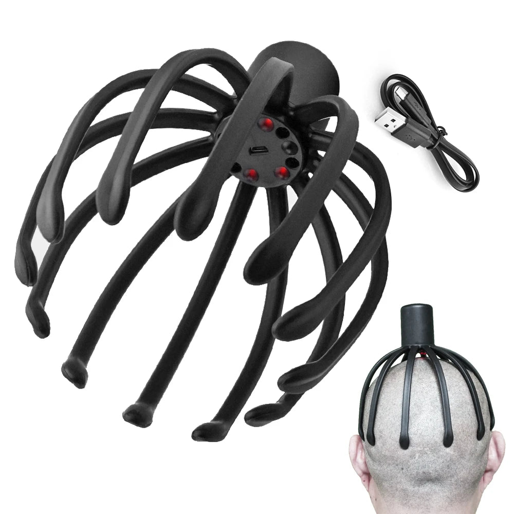 Portable Handheld Electric Scalp Massager ABS Claw Head Vibration Device for Stress Relax 1 Year Warranty