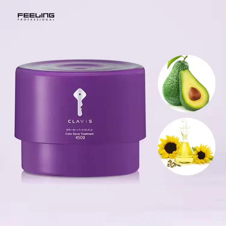 Feeling Professional Clavis Color Saver Treatment 450g Nourishing Colored Hair Ingredients HELIANTNUS ANNUS