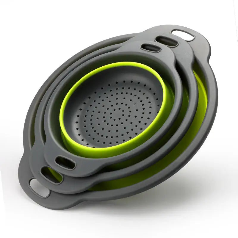 Hot Selling Online Foldable Round Kitchen Strainer Basket for Vegetable & Fruit Colander Use