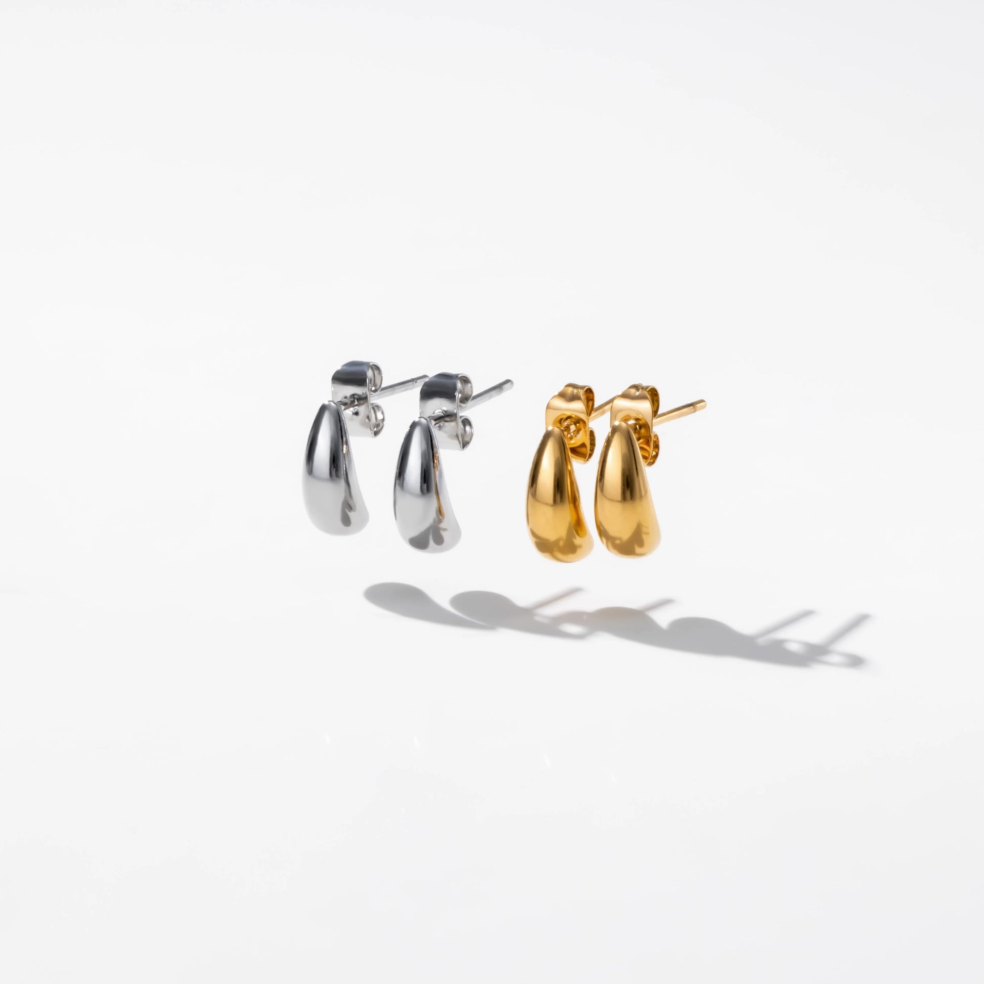 YF3232 INS Stainless Steel Jewelry Waterproof 18k Gold Plated Earrings Elegant Mini Water Drop Stud Earrings for Women