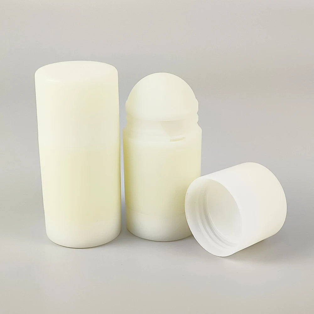 30g ABS Refillable White Deodorant Container Recyclable Screw Cap Seal Screen Printed Cylinder Skin Care Serum Face Cream Lon