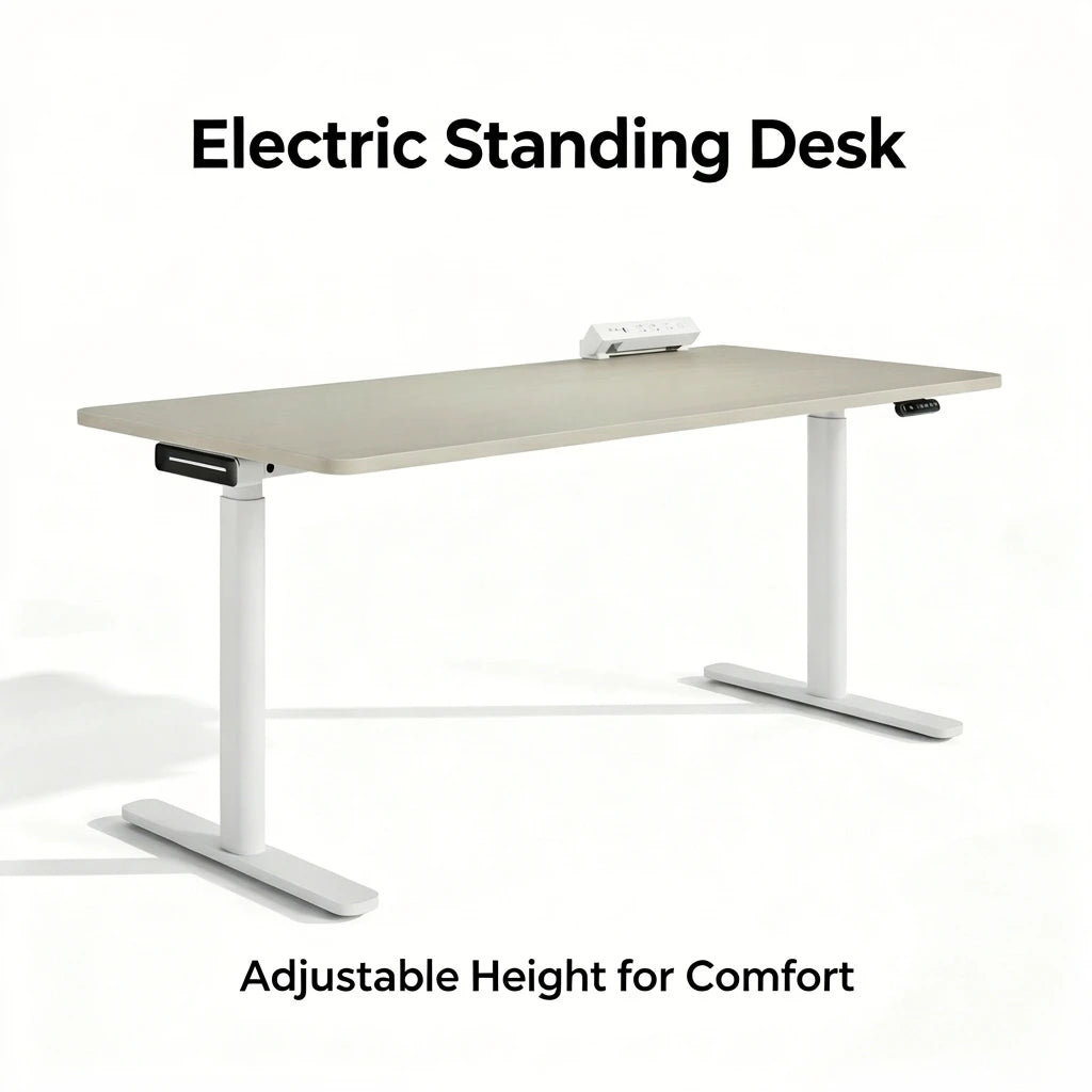Standing Desk Modular Design Sit-Stand Electric with Integrated Storage Locker for Open Plan Coworking Space Project