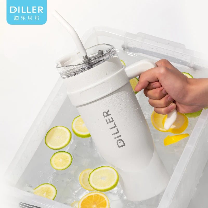 Hot Sale Customizable Stylish 40 oz Tumbler with Handle Insulated Stainless Steel Water Bottle  Travel and Outdoor Mug