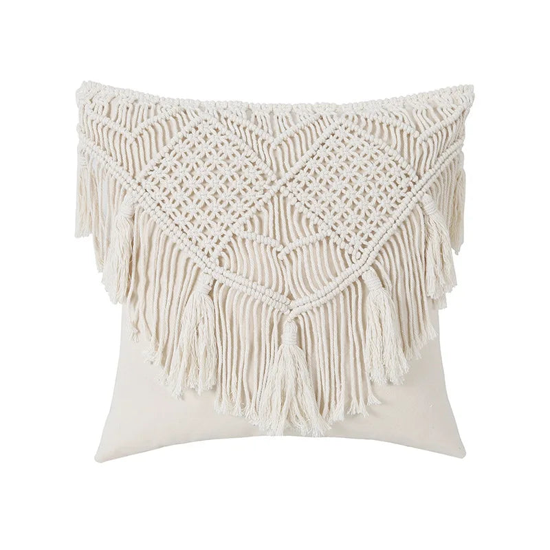 Y-F New Design Decoration Home Decor Beautiful Bohemian Wedding Macrame Cotton Pillow Case Cushion Cover