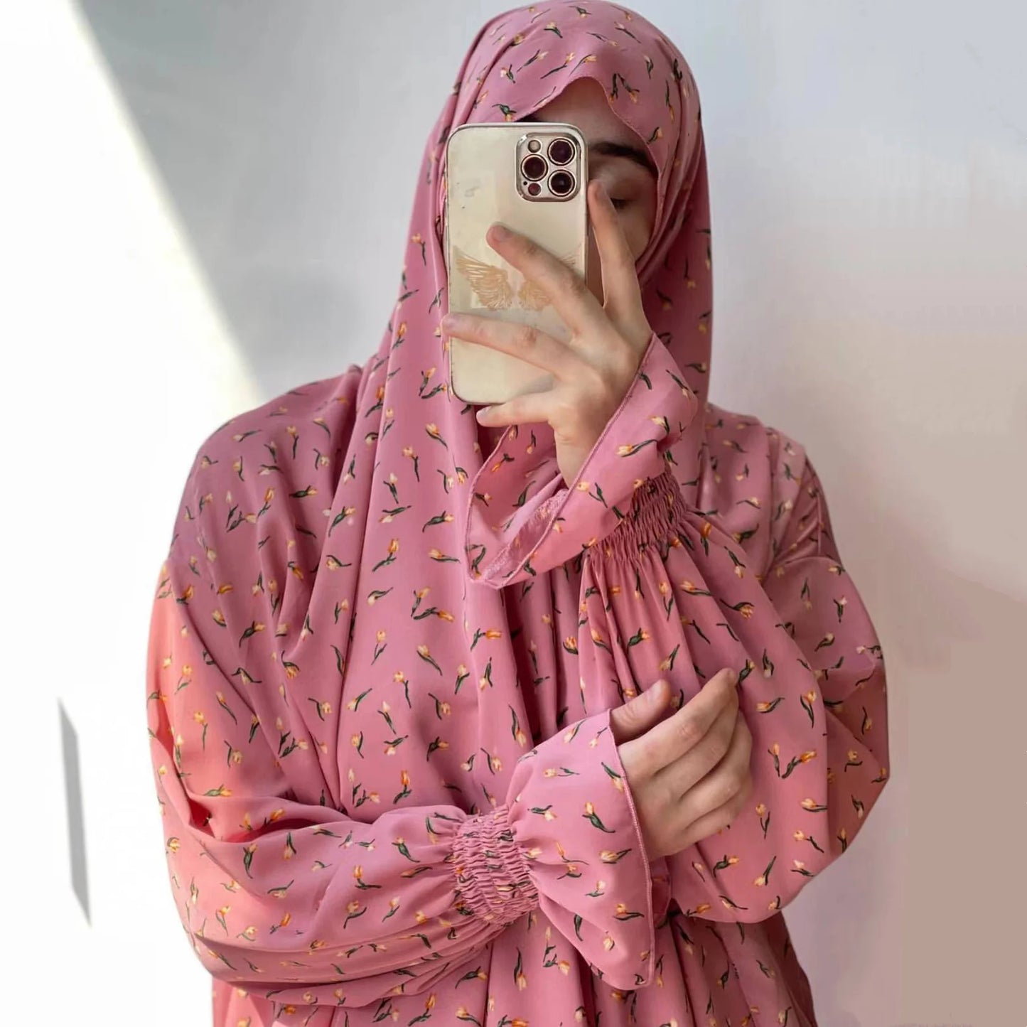 Loriya Abaya Manufacturer Womens Dresses Islamic Clothing Printed Floral Abaya Women Muslim Dress for Muslim Women Prayer Aba