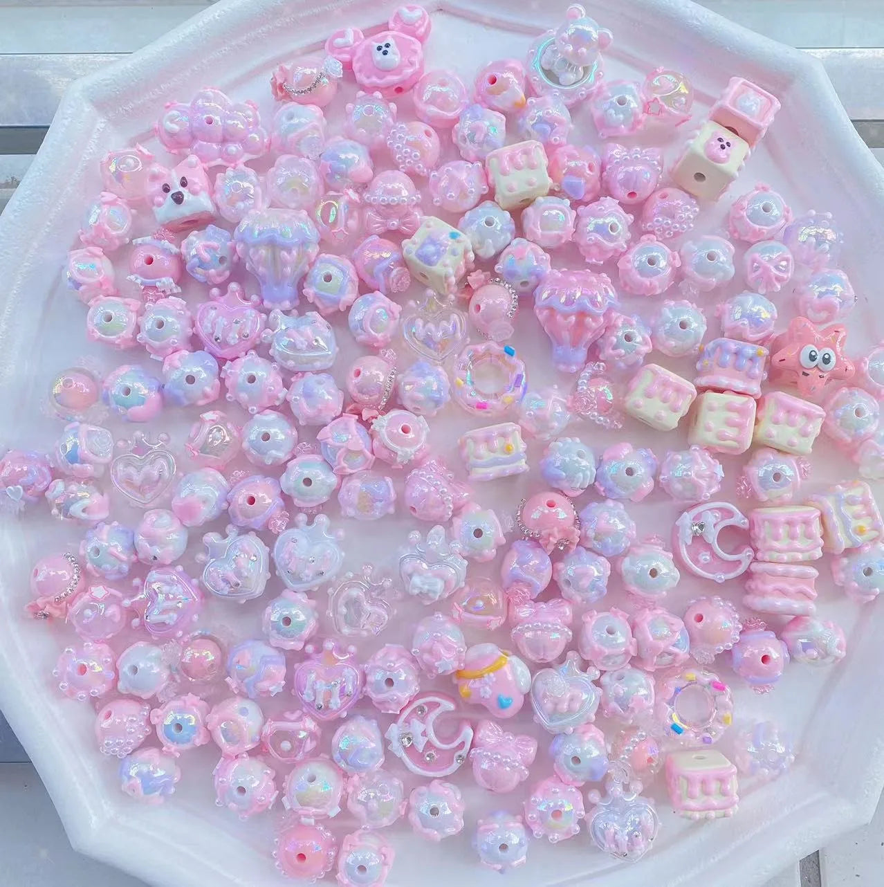 Net Celebrity Type Hand Printing Beaded DIY Cute Fashion Accessories Trendy Toy Making Jewelry Material