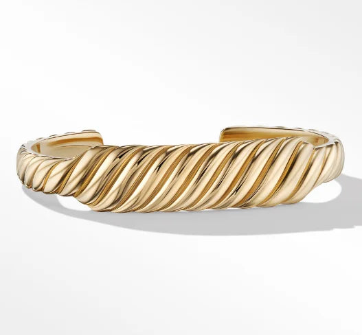 New Arrived 18K Gold Plated Thick Carved Cuff Bangle for Men Women Jewelry Fashion Cuff Bangle Jewelry