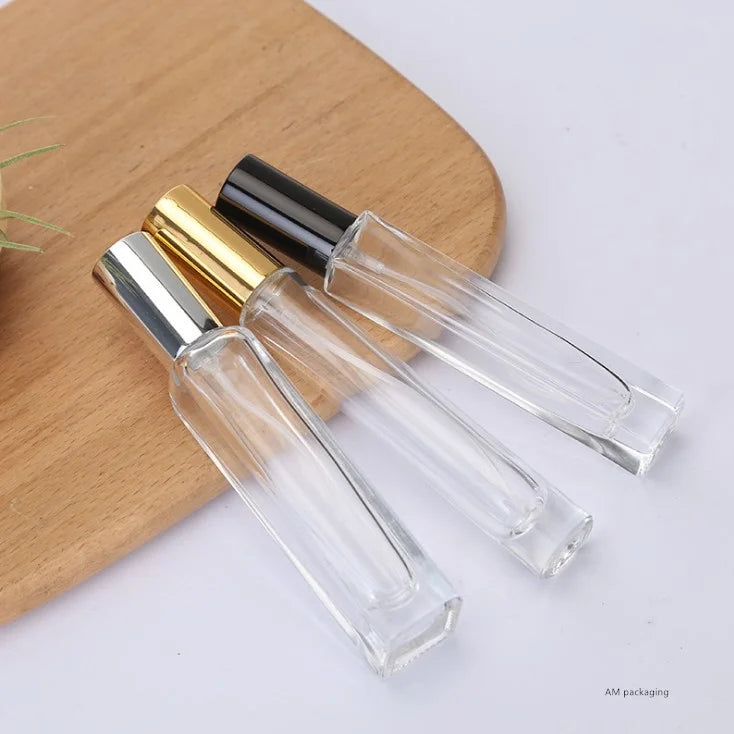 Wholesale 10ml Mini Portable Refill Perfume Spray Glass Bottle with Round Square Atomizer Screen Printing & Custom Logo