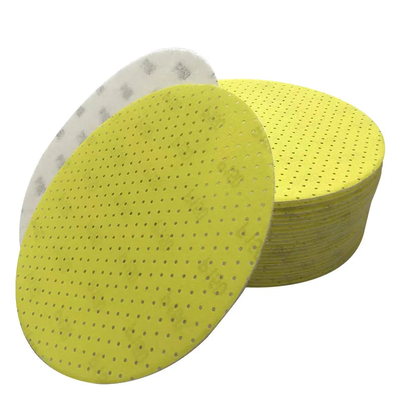 PMS 225mm Drywall Multi-holes Yellow Sandpaper Disc Drywall Sanders Hook and Loop Sanding Disc