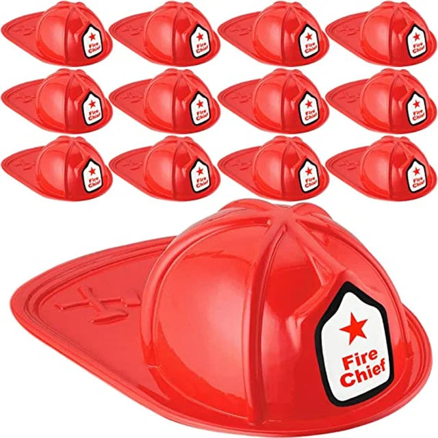 Wholesale Kids Firefighter Hat Thanksgiving Easter Pretend Play Safety Full Color Custom PVC Cosplay Fire Theme Party Supplie