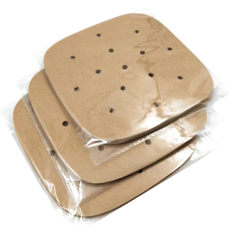 Disposable Oil-Proof Oil-Absorbing Paper Liner for Air Fryer Baking Household Barbecue Pizza Bread Hamburger in Kitchen Pan O