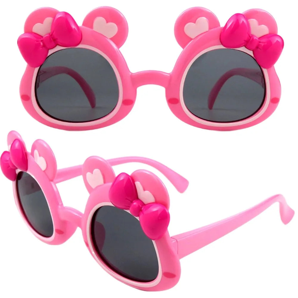 Wholesale 2025 Kids Sunglasses Cute Cartoon Rabbit Frame UV400 Polarized Rectangle Style Protective TPEE for Outdoor Boys Gir