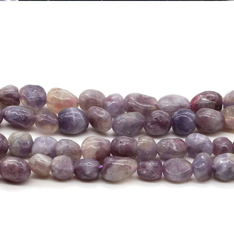 Irregular Shape Natural 6mmx8mm Purple Tourmaline Eudialyte Crystal Gemstone Strand for Necklace Jewelry