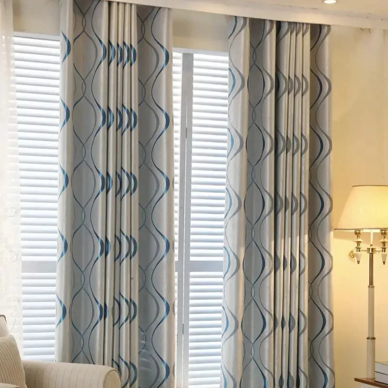 XinLan Hot Sale Luxury Curtain Design Popular Jacquard Blackout Curtain for the Bedroom
