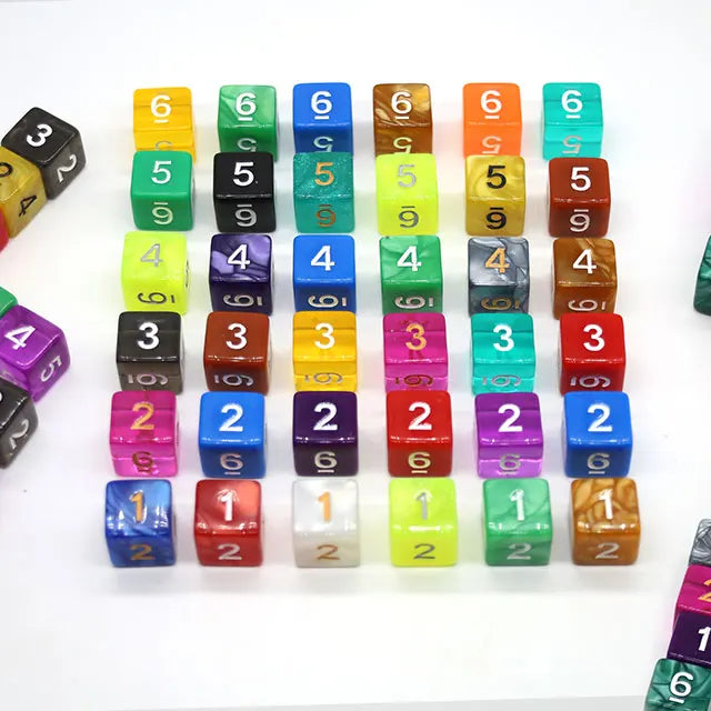 Manufacturers Bulk D6 16mm Plastic Acrylic Dice Dnd D&d Game