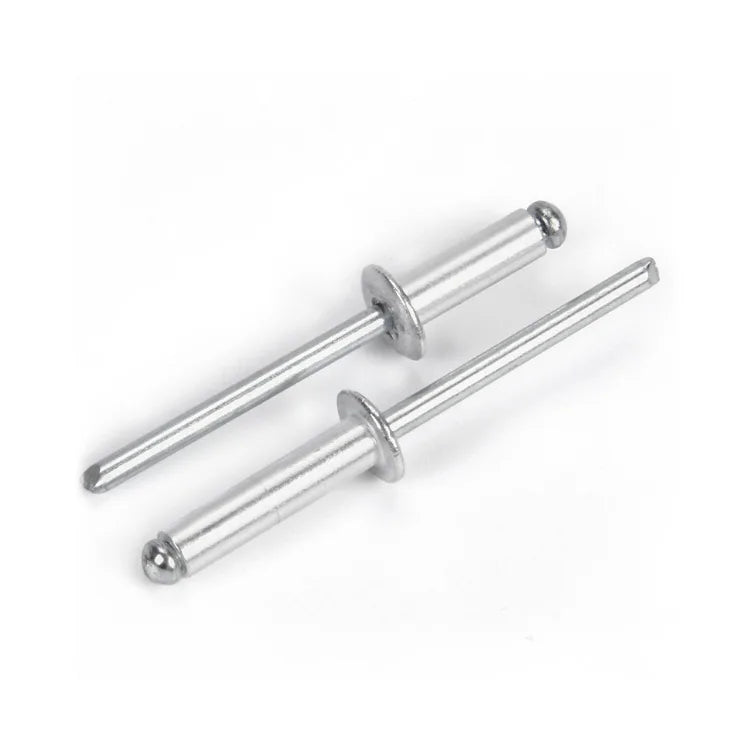 304 Stainless Steel DIN7337 Self-Plugging Pull Nail POP Decoration Round Flat Head Blind Rivet Diameter 3.2-4.8
