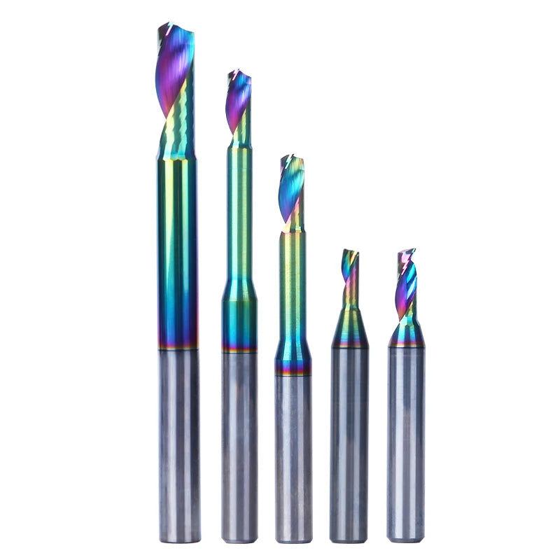 HUHAO Milling Cutter for Aluminium Single Flute Tungsten Steel Cnc Engraving Machine End Mill