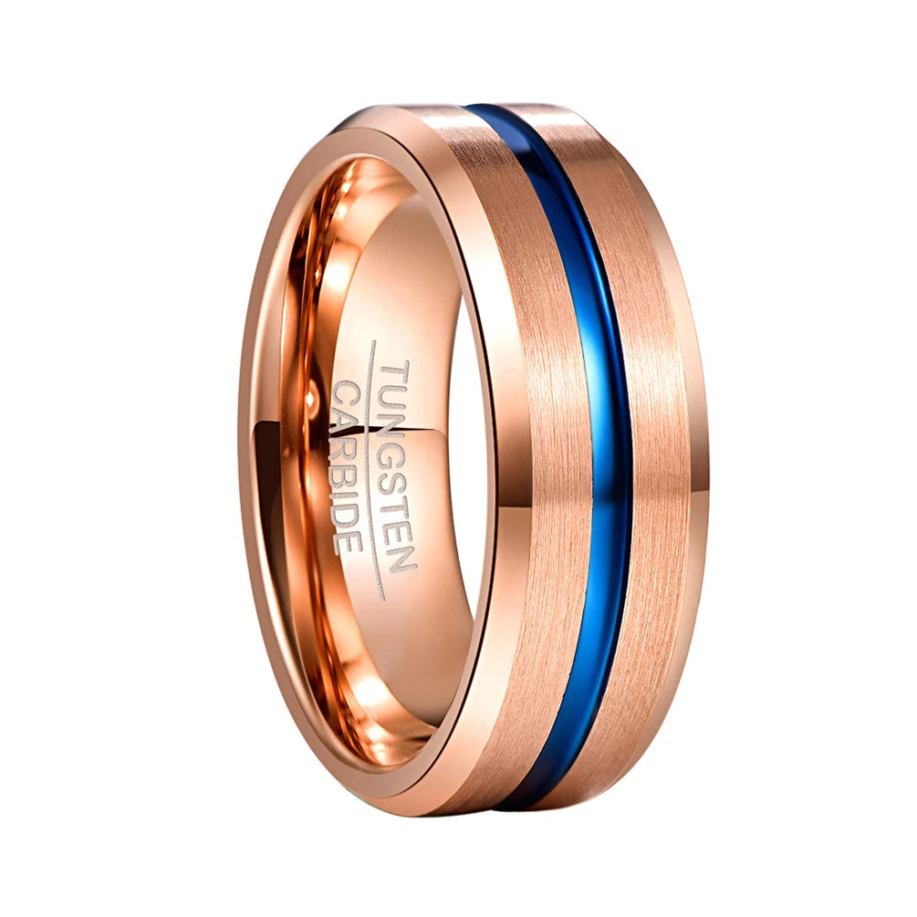 8MM Newest Design Alin Hammered Marriage Tungsten Carbide Mens Engagement Rings Jewelry for Couples Wedding
