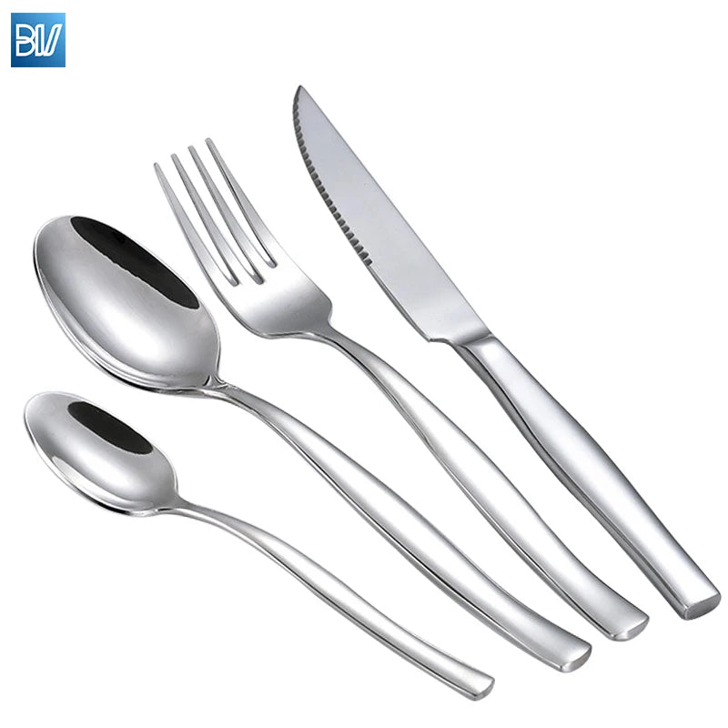 High Quality Silverware Mirror Polish Wedding Gift Stainless Steel Modern Cutlery Set