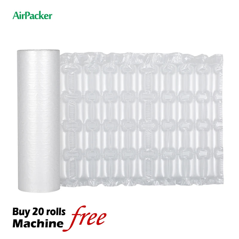 Air Cushion Four Rows Bubble Film Bubble Roll Wrap Packing Material with the Transparent Color for Shockproof  Package Transp