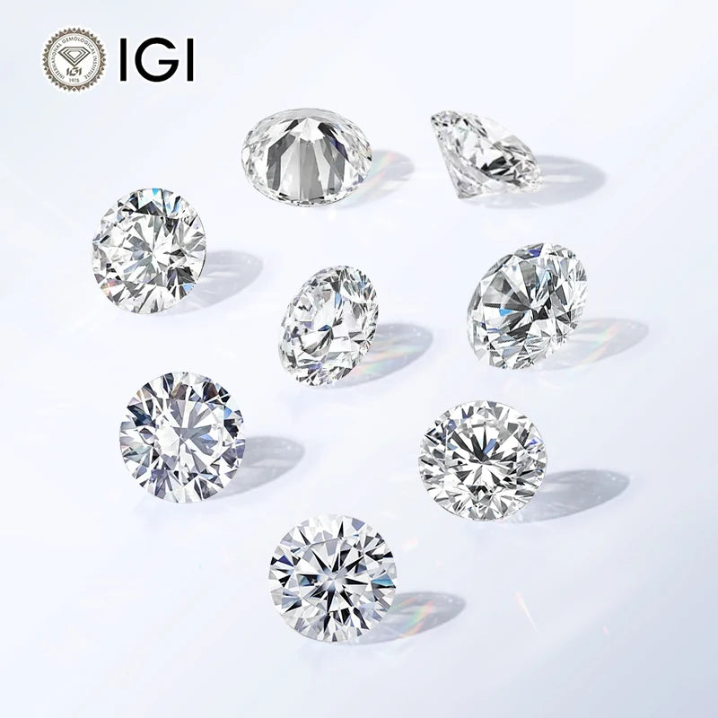 Wholesale Price  E Color IGI Certificate Cluster Engagement Wedding Ring Making  1CT Round Cut Lab Grown Diamond