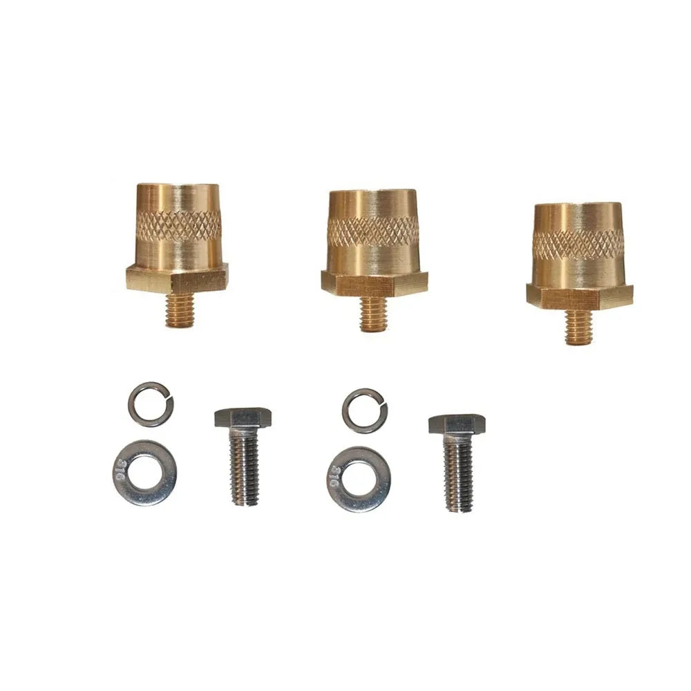 Custom M8 Battery Terminal Connector Brass Tone Post Adapter Screws Clamp CNC Turning Fasteners