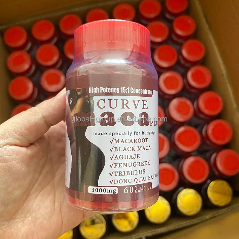 Custom logo Oem Dietary Supplement Curve Maca Gummies for Women Black Maca Butt Gummies