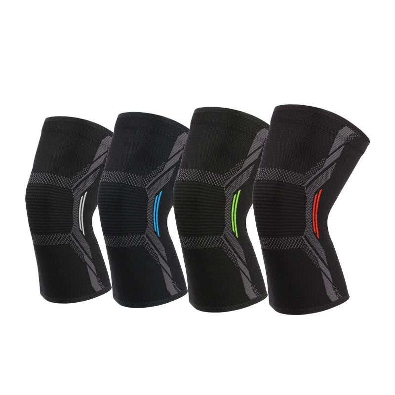2071# Comfortable Compression Knee Sleeve Sports Knee Support Knee Brace With Silicone Gel Anti-Slip