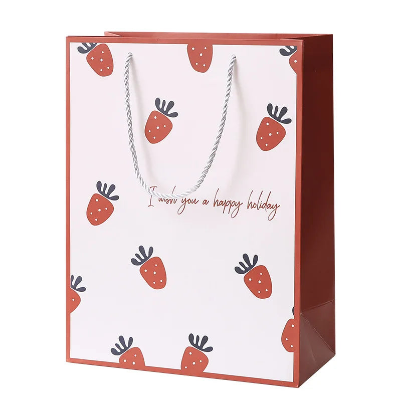 Wholesale Small Fresh Gift Bag Paper Hand Birthday Gift Packaging Bag Clothing Store Bag