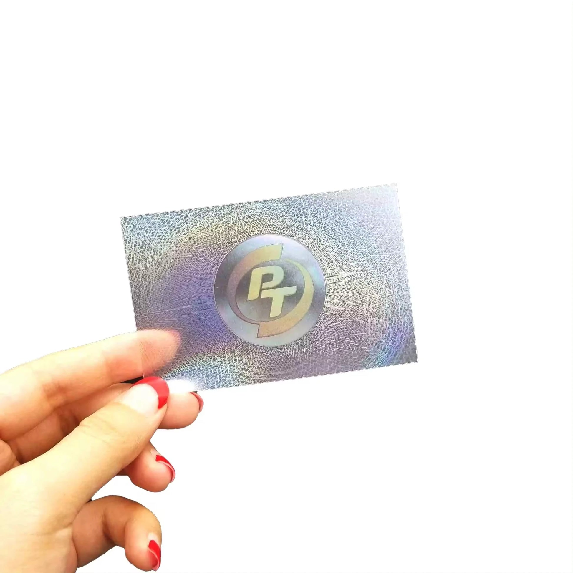 Custom Printed Waterproof Transparent Holographic PVC Business Cards for Business Visiting Cards