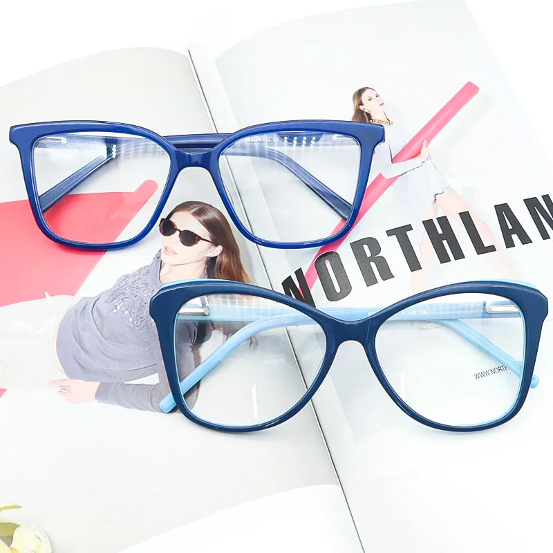 Newest Optical Eye Glasses Frames Eyeglasses Wholesale 2023 Classical Unisex Acetate Optical Frame Diamond CE UV400 Certified