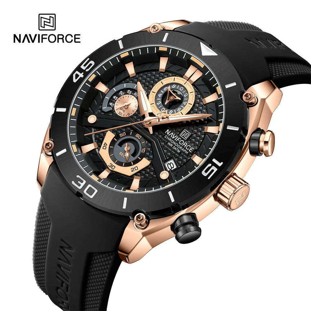 NAVIFORCE 8038 Wholesale Cheap Silicone Band Watch Men Luminous Hands Quartz Wrist Watch for Men Custom Logo Male OEM