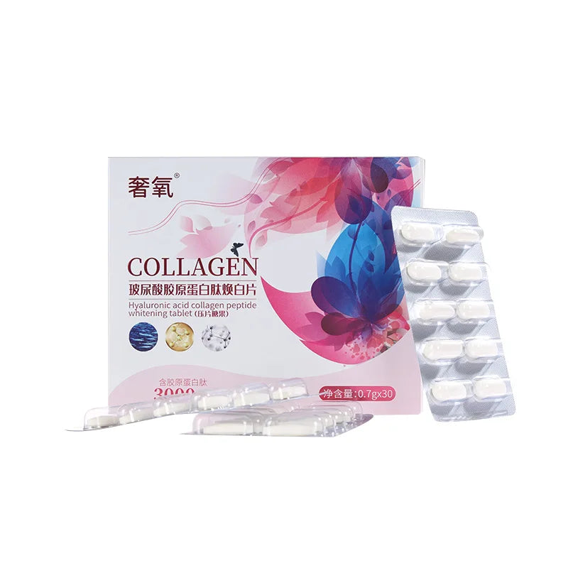 Oem Collagen Peptide Moisturizing Skin Care Hyaluronic Acid Collagen Peptide Tablets
