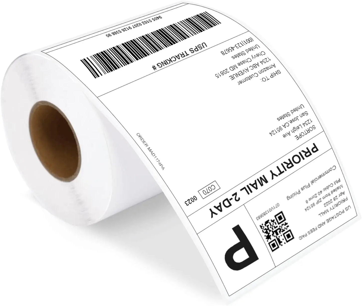 Waterproof 4x 6 Direct Thermal Adhesive Labels Paper Recyclable Shipping Labels