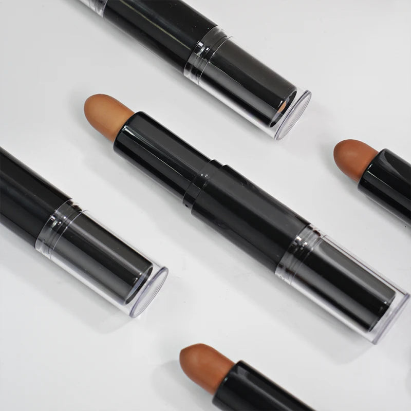 Waterproof Full Coverage Concealer Stick Vegan Organic Cream Bronzer for Smoothing and Contour Pressed Powder Makeup