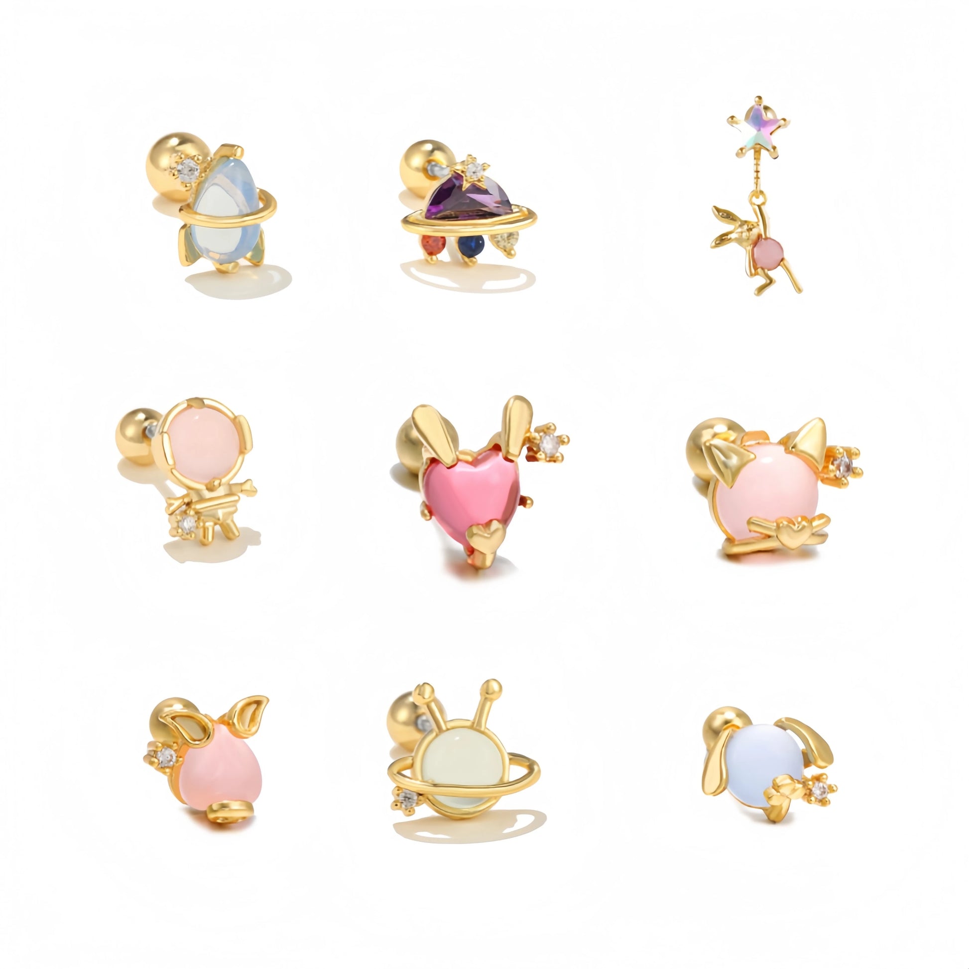 Zuola Pink Gemstone 5A Zircon Stud Earrings Fine Piercing Jewelry for Women  Wholesaler Crystal Ear Accessories for Daily Wea