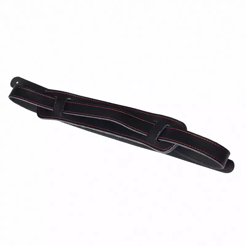 Wholesale High End Durable Leather Acoustic  Electric Guitar Strap Black