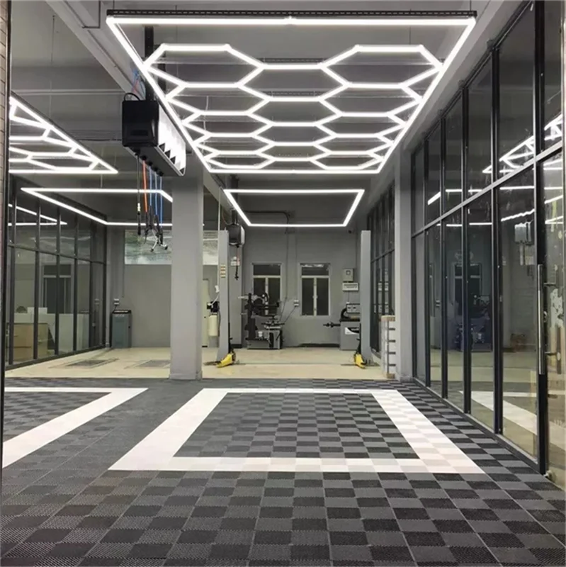 Modern Honeycomb Ceiling LED Light for Garage Easy Installation COB LED Ceiling Light Aluminum Lamp Body for Workshop