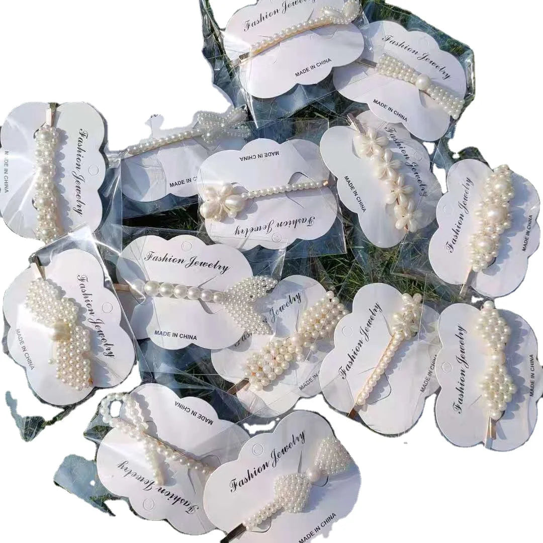 In Stock! Wholesale Fancy Hair Clips Mixed 20 Styles Pearl Metal Hair Clips Accessories for Women Girls  Pinzas Para El Cabel