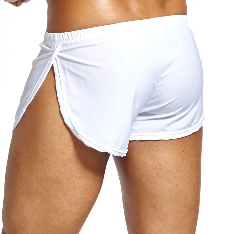 Sexy Vents Breathable Knitted Men's Underwear Fashion Low-Rise Solid Color 100% Polyester Eco-Friendly Boxers Briefs